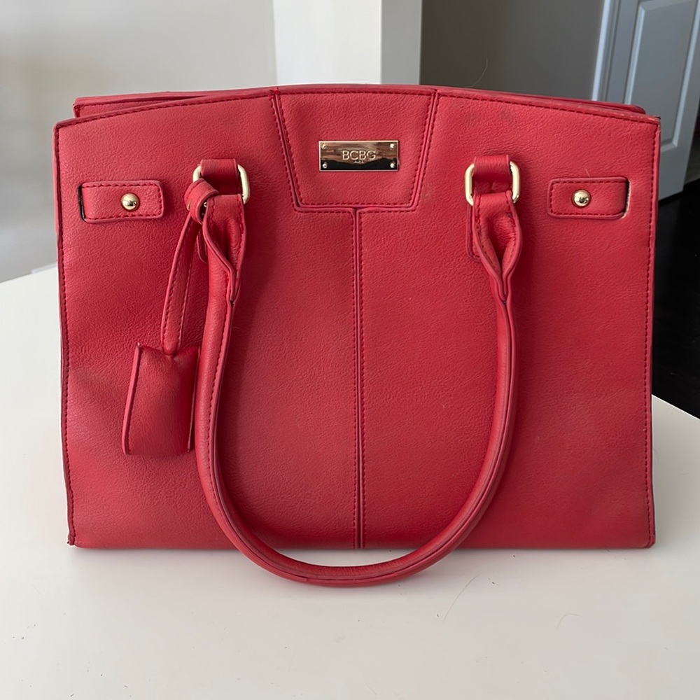 Red BCBG paris tote bag - slightly used condition